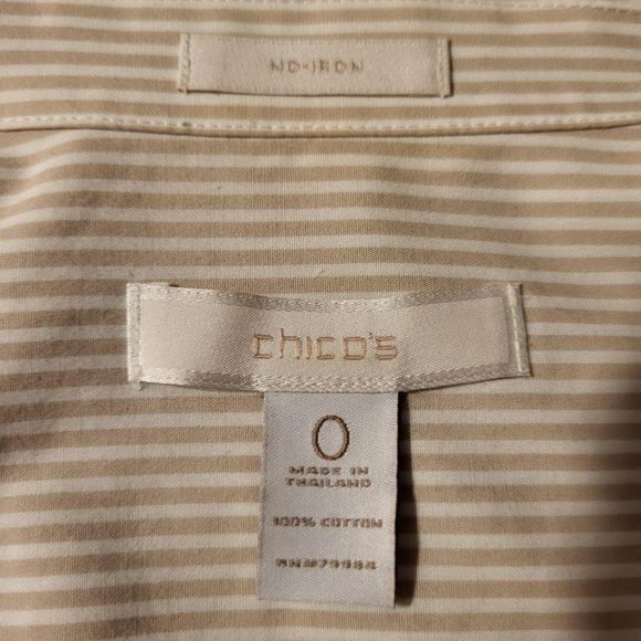 Chico's pinstriped shirt, size 0 - Picture 8 of 8